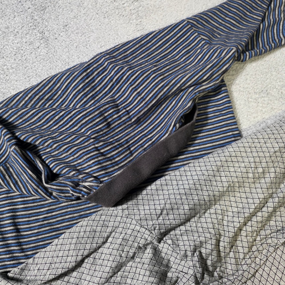 Ralph Lauren Mens XL Polo Shirts Bundle Blue Striped Grey Diamond 2pc - Picture 6 of 7
